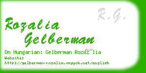 rozalia gelberman business card